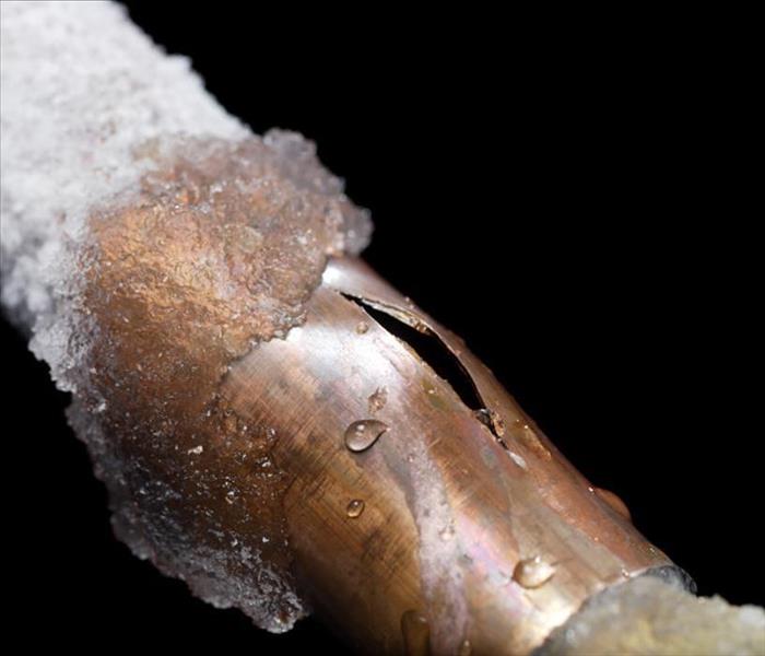 burst frozen copper pipe