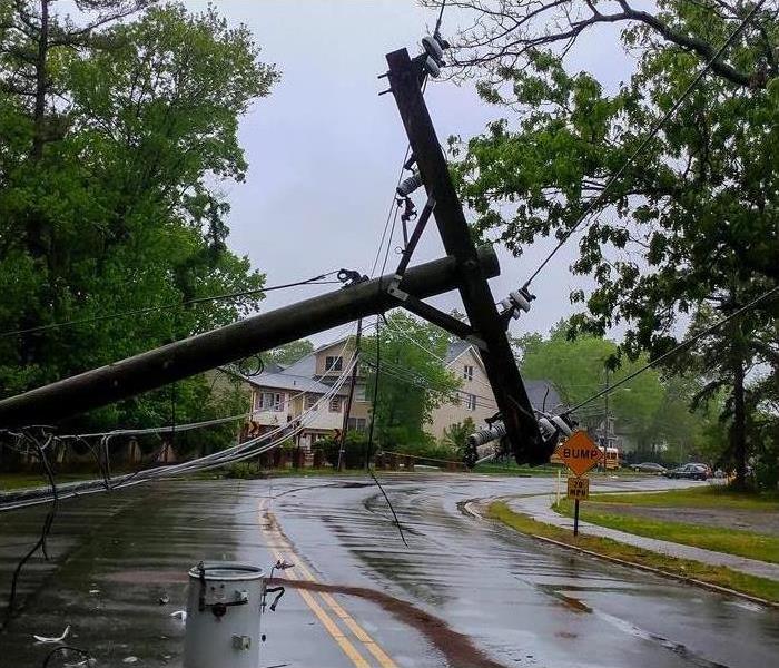 A fallen power line after a storm