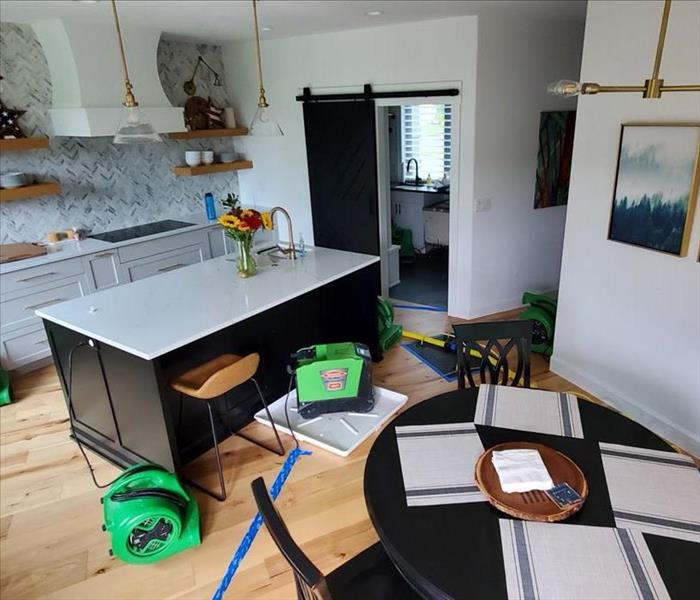 kitchen with air movers